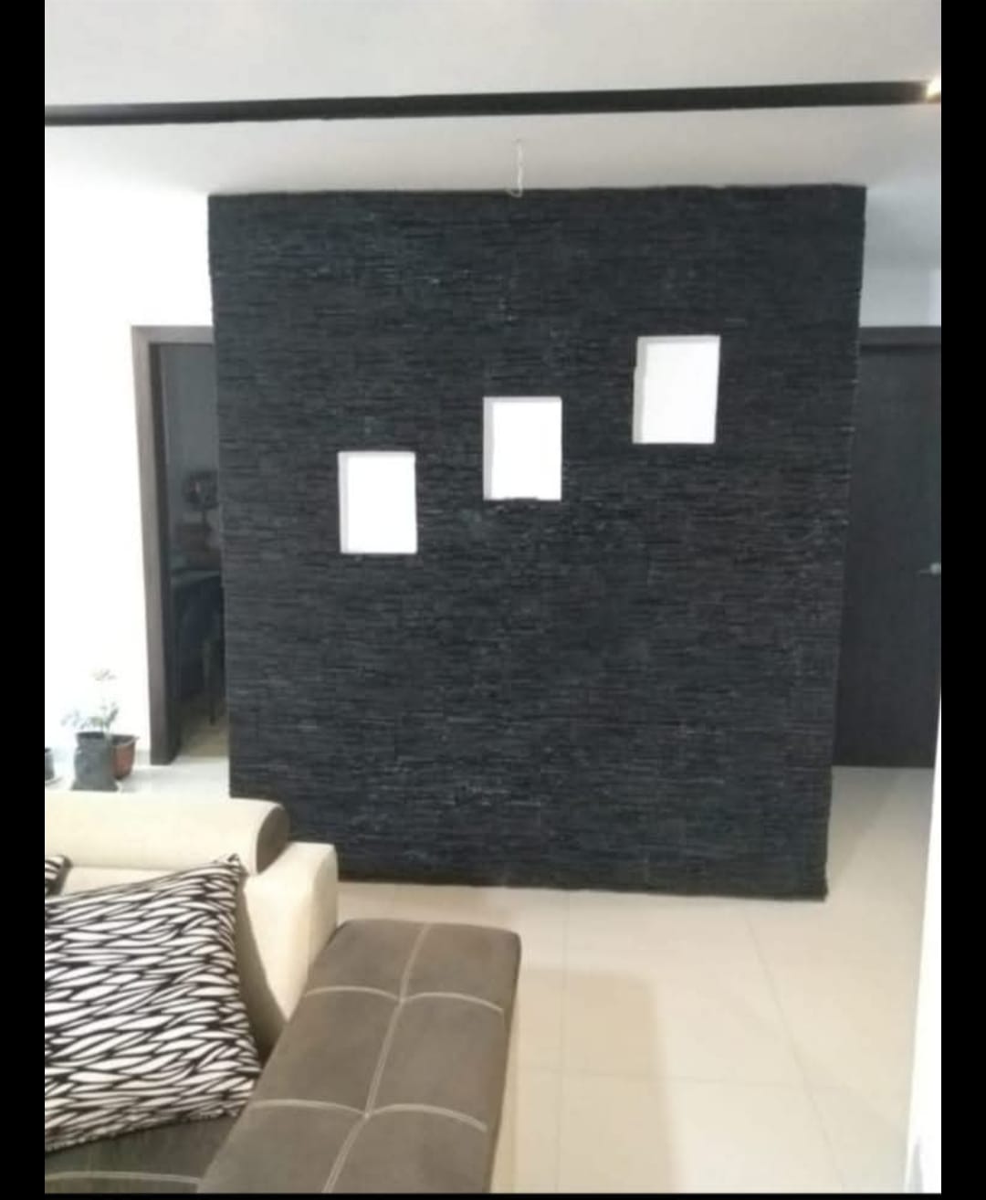 Piedra río color negro — interior